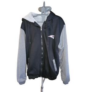 New England Patriots Sherpa Lined Zip Up Jacket Size XL